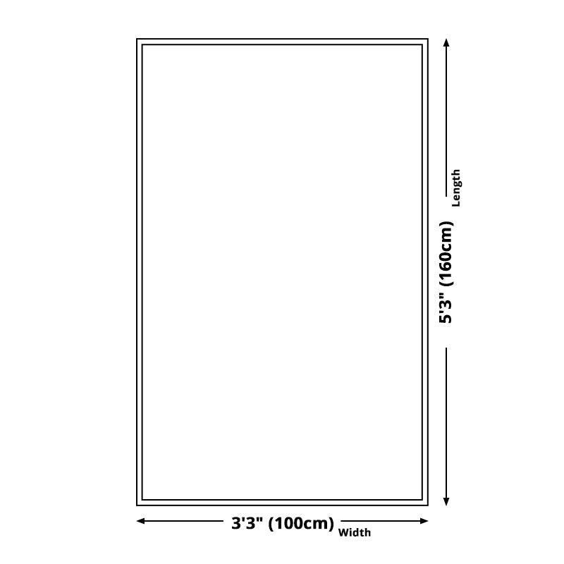 Ivorakariert Moroccan Carpet Polyester Geometric Floral Cross Print Rug Non-Slip Rug for Home Decor