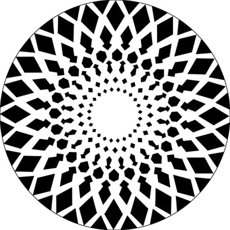 Black and White Moroccan Carpet Polyester Floral Carpet Non-Slip Back Carpet for Living Room