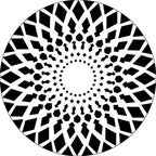 Black and White Moroccan Carpet Polyester Floral Carpet Non-Slip Back Carpet for Living Room
