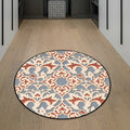 Light Blue Americana Rug Polyester Southwestern Pattern Rug Non-slip Back Rug for Bedroom