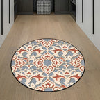 Light Blue Americana Rug Polyester Southwestern Pattern Rug Non-slip Back Rug for Bedroom
