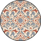 Light Blue Americana Rug Polyester Southwestern Pattern Rug Non-slip Back Rug for Bedroom