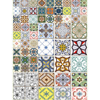 Mediterranean geometric floral pattern carpet multicolor Moroccan carpet polyester non-slip back carpet for bedroom