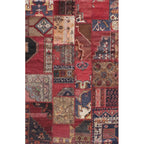 Red Bedroom Carpet Moroccan Rectangular Floral Stripe Printed Carpet Polyester Non-Slip Carpet