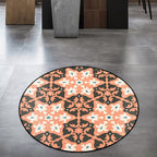 Classic Southwest Rug Orange and Pink Tribal Rug Polyester Non-Slip Back Rug for Living Room