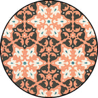 Classic Southwest Rug Orange and Pink Tribal Rug Polyester Non-Slip Back Rug for Living Room