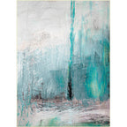 White and blue bedroom rug modern abstract oil painting pattern area rug polyester washable rug