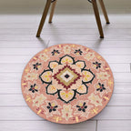 Pink Americana Rug Synthetic Tribal Rug Non-Slip Backing Rug for Living Space