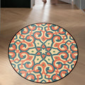 Orange Americana Rug Polyester Southwestern Rug Non-slip Backing Rug for Bedroom