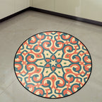 Orange Americana Rug Polyester Southwestern Rug Non-slip Backing Rug for Bedroom