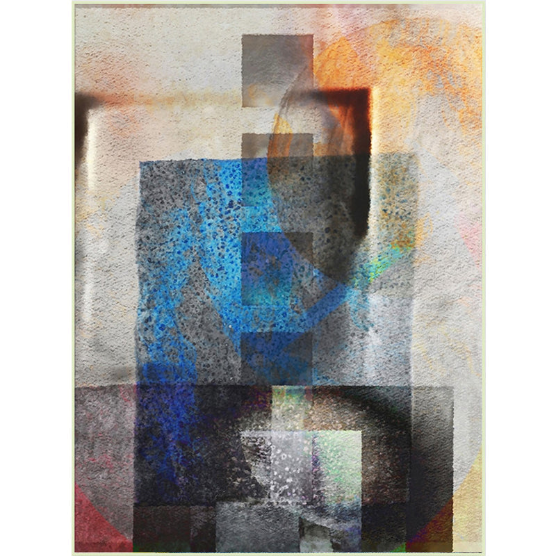 Modern decorative rug in ivory with abstract rust pattern rug polyester washable area rug