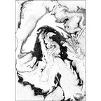 Scandinavian Modern Rug in White Abstract Color Splash Print Area Rug Polyester Washable Rug for the Living Room