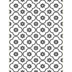 Moroccan living room rug in white floral square pattern rug polyester non-slip area rug
