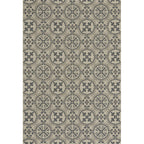 Moroccan Circle Pattern Rug in Brown Polyester Floor Mat Anti-Slip Area Rug for Home Decor
