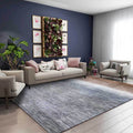 Modern living room carpet in gray abstract ombre stripe pattern carpet polyester washable carpet for the area
