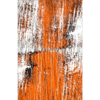 Scandinavian modern rug in orange abstract stripe pattern, polyester rug, washable for the living room