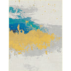 Contemporary modern rug in Ivory Abstract Splash Ink Print area rug polyester washable rug for home decoration