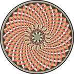 Orange and pink Moroccan carpet polyester flower rug non-slip backing rug for living room
