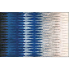 Black and Blue Bedroom Carpet Modern Abstract Diamond Pattern Area Rug Polyester Washable Carpet