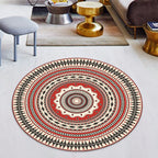 Classic red Southwest rug Polyester tribal rug washable rug for the bedroom
