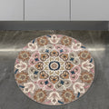 Retro Southwest Rug Brown Tribal Rug Synthetic Non-slip Backing Rug for Living Room