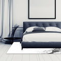 Modern living room rug in white with abstract oil painting pattern rug polyester washable rug
