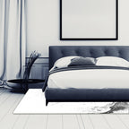 Modern living room rug in white with abstract oil painting pattern rug polyester washable rug