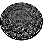 American Southwestern Carpet Black and White Polyester Carpet Washable Area Rug for Living Room