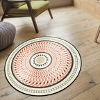 Classic Southwestern Geometric Rug Pink and White Americana Rug Polyester Non-Slip Back Living Room Area Rug for the Living Room