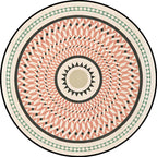 Classic Southwestern Geometric Rug Pink and White Americana Rug Polyester Non-Slip Back Living Room Area Rug for the Living Room