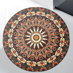 Moroccan Flower Carpet White and Red Polyester Carpet Non-Slip Backing Machine Washable Carpet for Bedroom