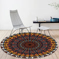 Moroccan Flower Carpet White and Red Polyester Carpet Non-Slip Backing Machine Washable Carpet for Bedroom