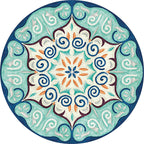 Vintage Southwestern Carpet Blue and Green Americana Carpet Synthetic Non-slip Back Carpet for Bedroom