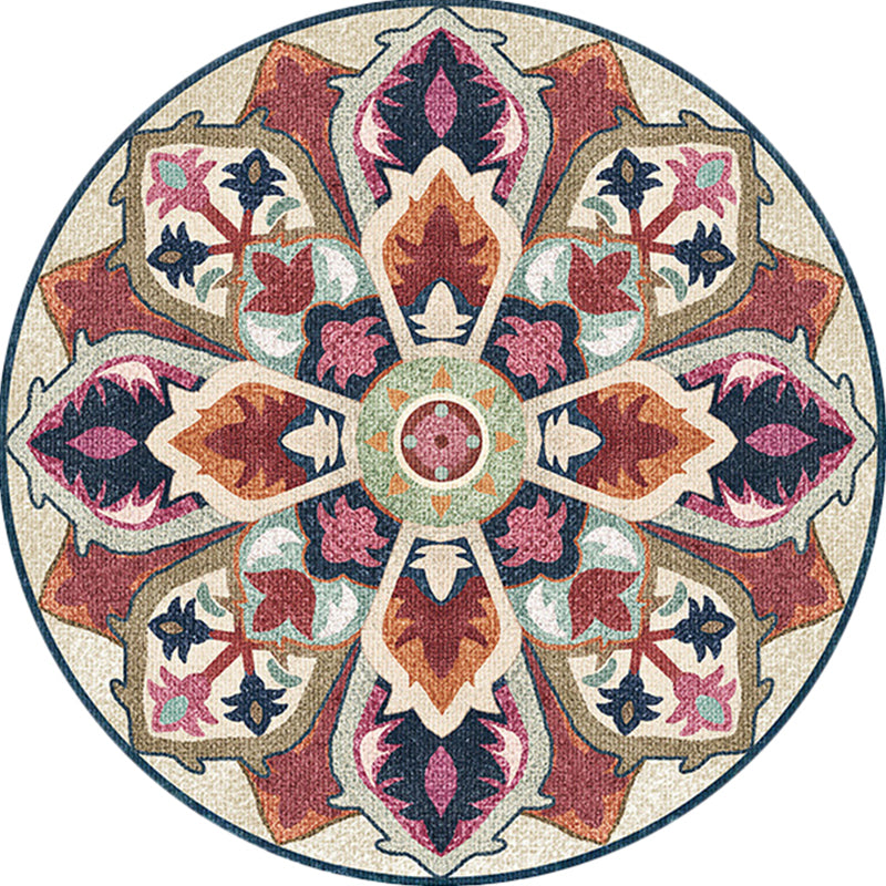Unique Southwest Rug Brown Americana Rug Synthetic Non-slip Underlay Rug for Bedroom