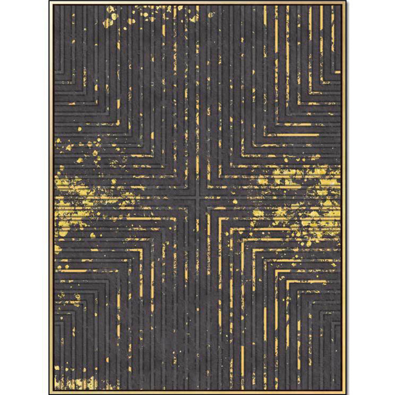 Modern living room rug in black and white with abstract stripe cross pattern rug polyester washable rug