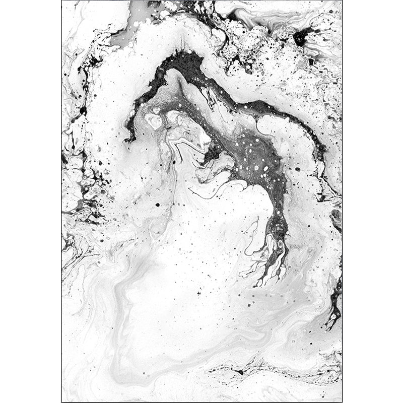 Modern bedroom rug in white abstract splash pattern rug polyester washable rug