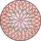 Red and green Moroccan carpet polyester flower carpet non-slip back carpet for living room
