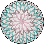 Red and green Moroccan carpet polyester flower carpet non-slip back carpet for living room