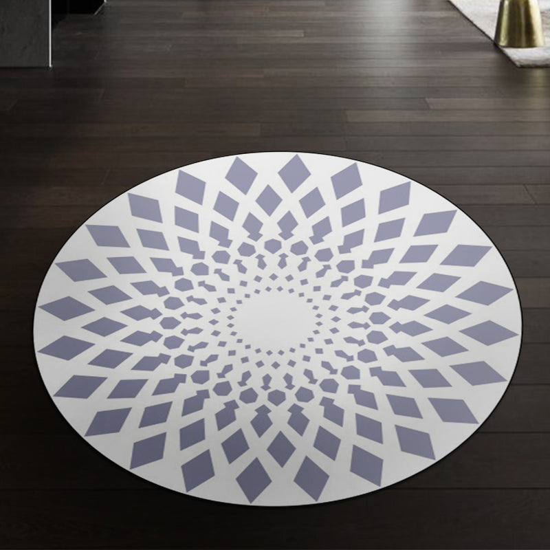 Moroccan floral geometric rug black and white polyester rug non-slip backing area rug for bedroom