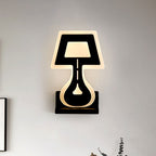 Modern LED Wall Lamp with Acrylic Shade Black/White Desk Lamp Shapes Wall Lighting in Warm/White Light