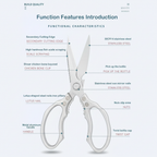 Japanese Stainless Steel Ultimate Task Kitchen Scissors