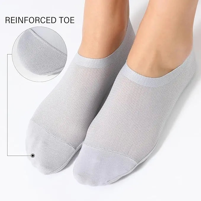 4 Pair Breathable, Invisible Moisture-Wicking Mesh Socks