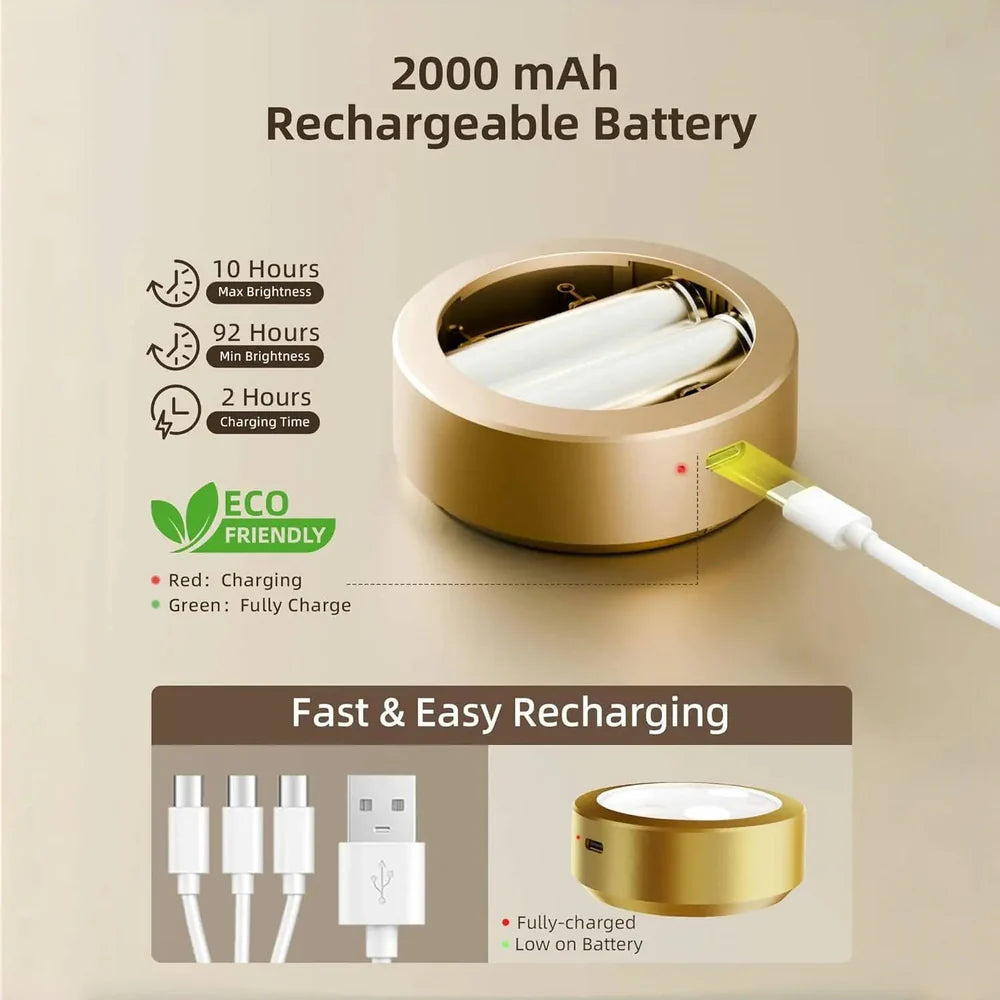 2 + 1 | Wireless Picture Lights – No Drilling, Rechargeable, Color Change with Remote Control