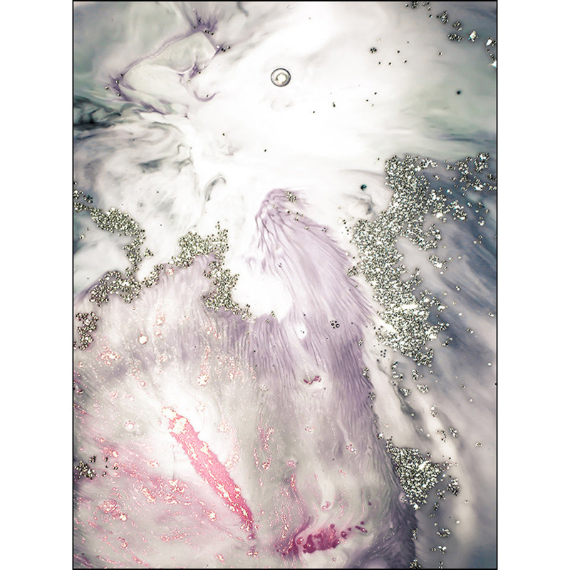Pink and White Nordic Rug Polyester Abstract Rug Washable Non-Slip Backing Rug for Living Room