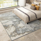 Nordic Abstract Rug Gray Polyester Rug Washable Non-Slip Mat Rug for the Bedroom