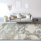 Nordic Abstract Rug Gray Polyester Rug Washable Non-Slip Mat Rug for the Bedroom