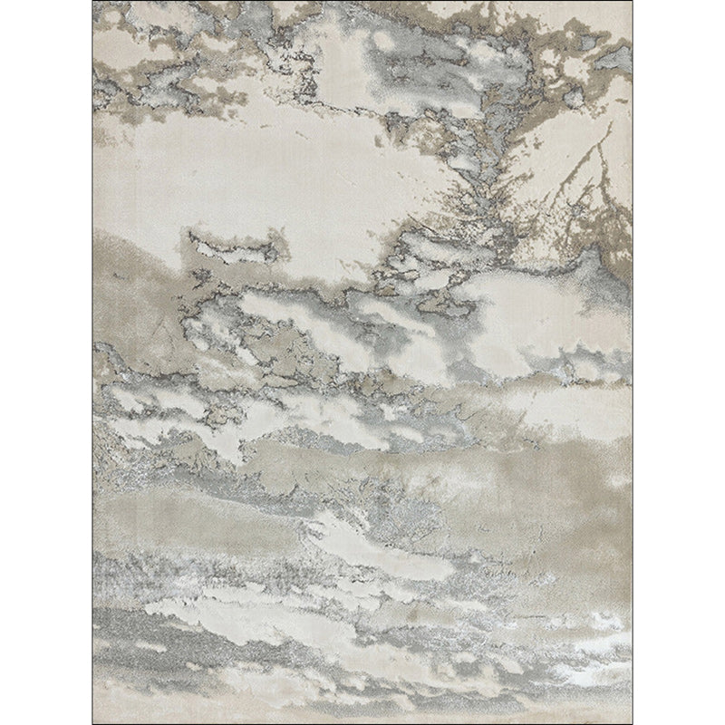 Nordic Abstract Rug Gray Polyester Rug Washable Non-Slip Mat Rug for the Bedroom