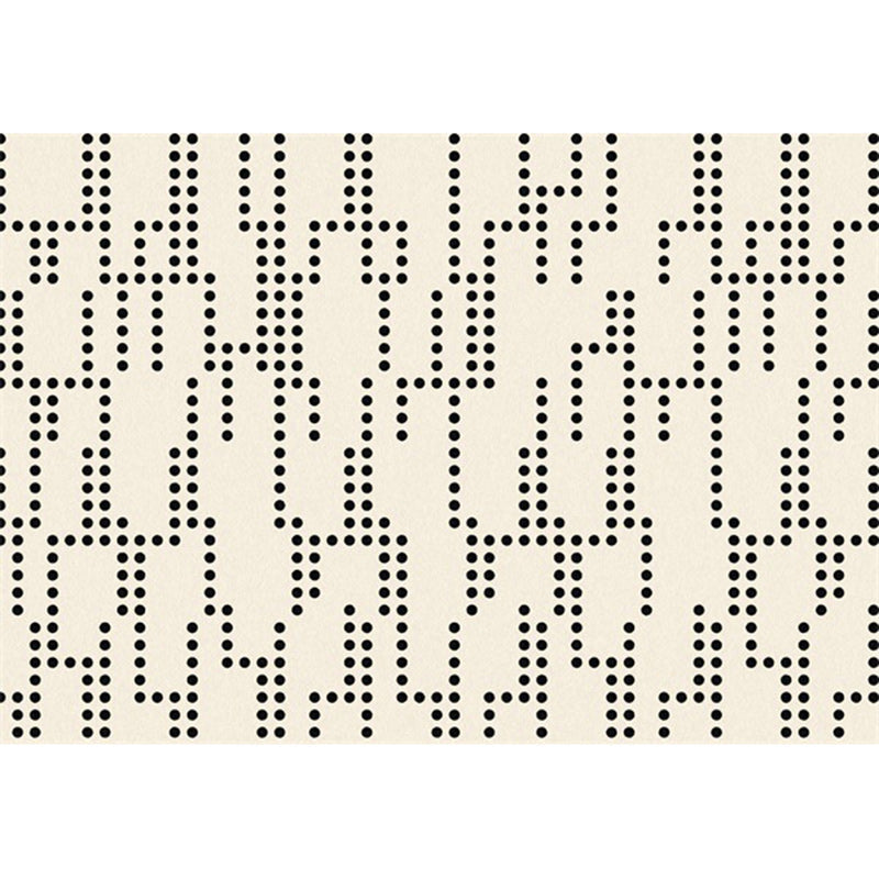 Unique dotted line pattern rug Beige Modern rug Polyester Washable Non-slip backing Rug for the living room