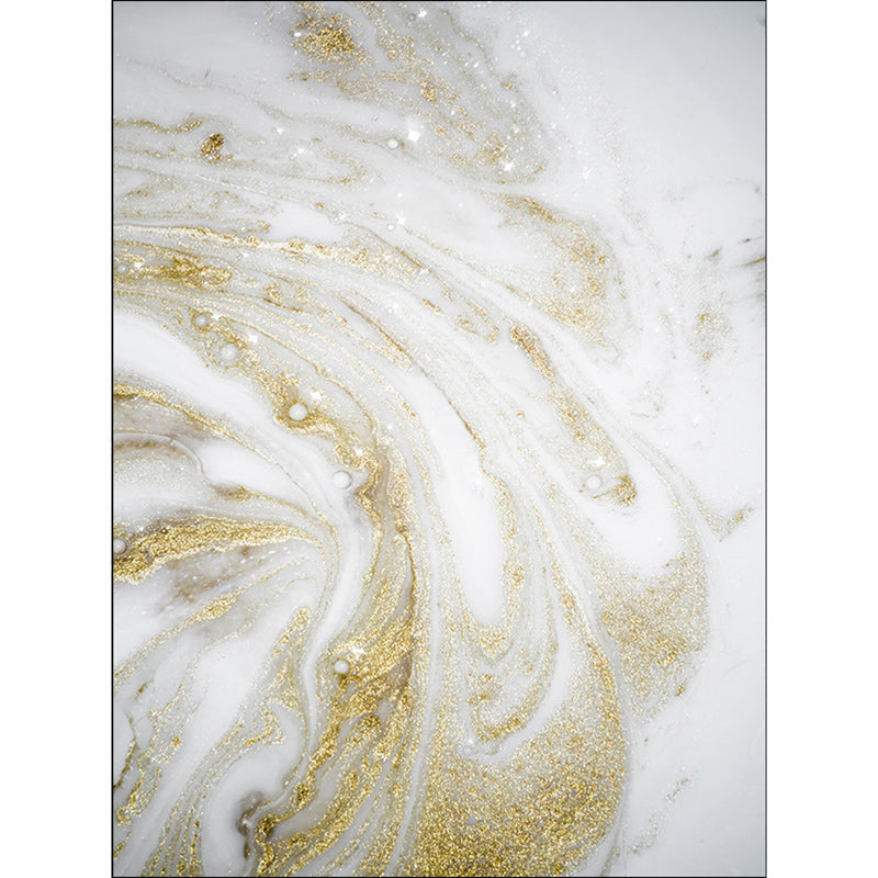 Modern watercolor pattern rug gold and white polyester rug washable non-slip backing rug for the bedroom