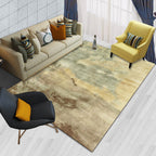 Yellow Casual Carpet Polyester Abstract Carpet Washable Carpet for the Bedroom